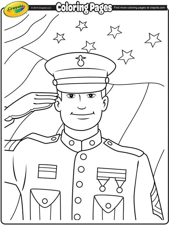 Download Veterans Day Soldier Coloring Page | crayola.com