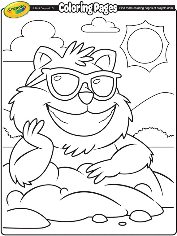 Punxsutawney Phil Coloring Page Coloring Pages
