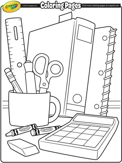 53 Coloring Pages Of School Supplies For Free