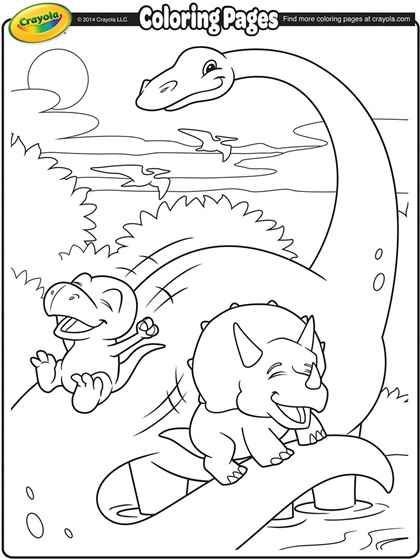 Brachiosaurus and Dinosaur Friends Coloring Page   crayola.com