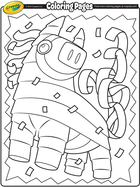 Cinco de Mayo Piñata Coloring Page | crayola.com