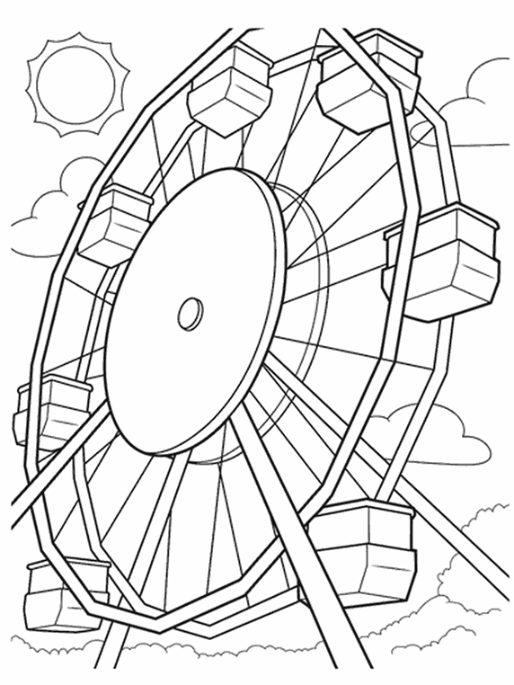 Ferris Wheel Coloring Page