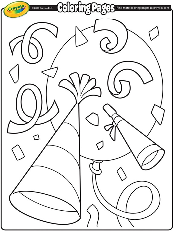 New Year&rsquo;s Confetti Coloring Page | crayola.com