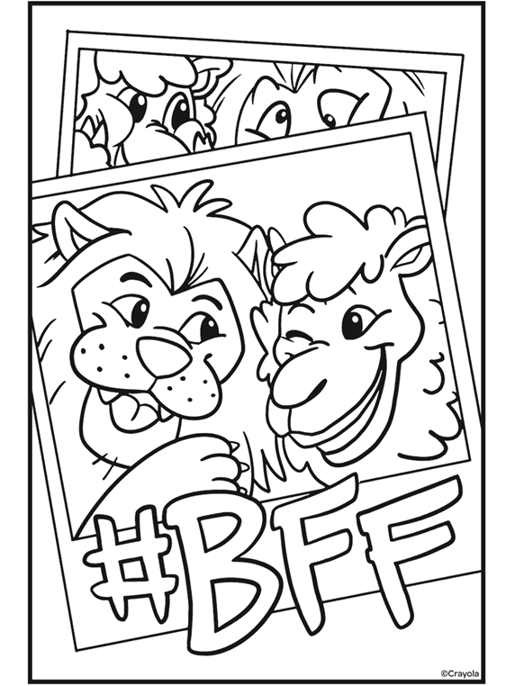 Download Squad Goals BFF Coloring Page | crayola.com
