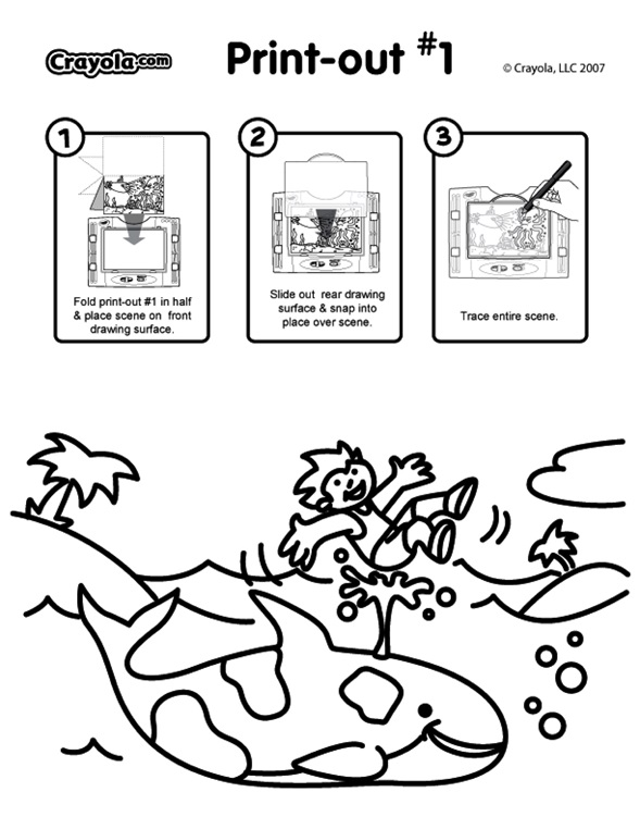 Download See-Thru Light Designer Scene - Whale Spout Coloring Page | crayola.com