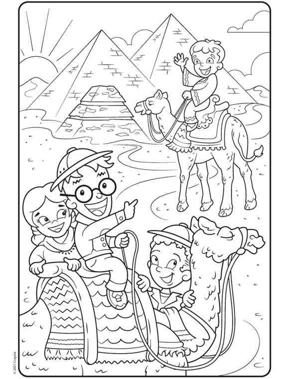 Colors of the World Egyptian Pyramids Coloring Page | crayola.com