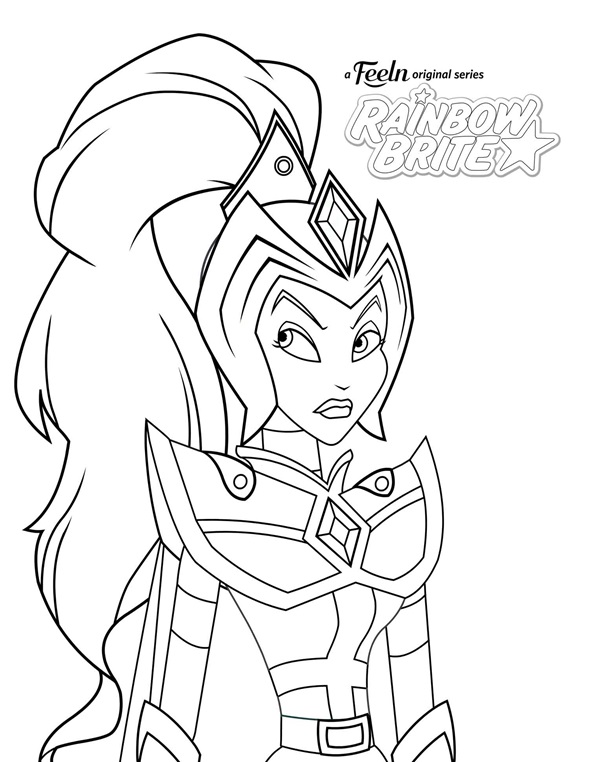 Rainbow Princess Coloring Pages Dark Princess Coloring Page crayolacom