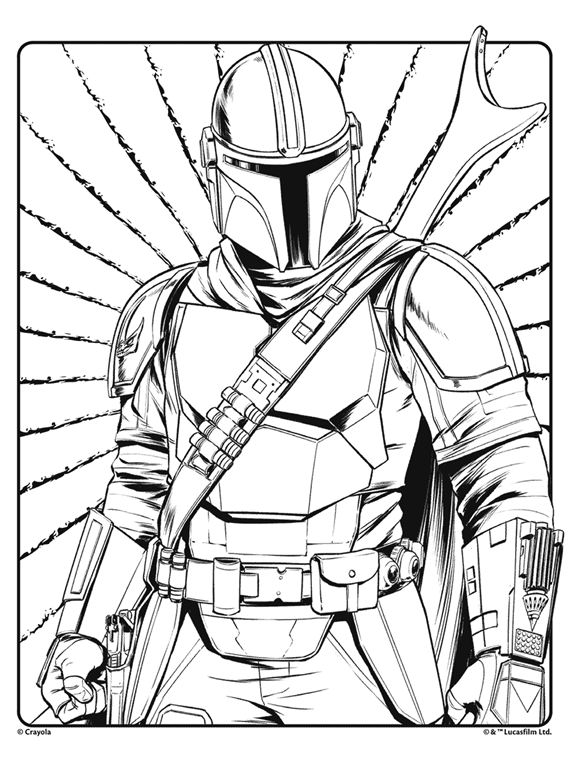Mandolorian Coloring Pages Le Mandalorien Coloriage Star Wars