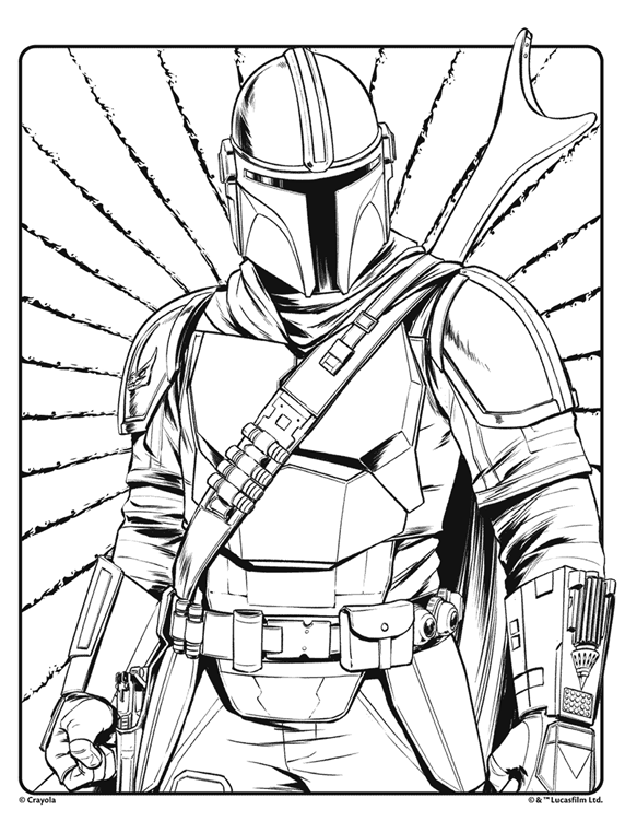 Printable Mandalorian Coloring Pages