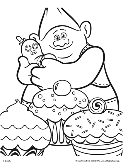 trolls biggie and mr dinkles coloring page  crayola