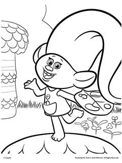 Easy Trolls Coloring Pages