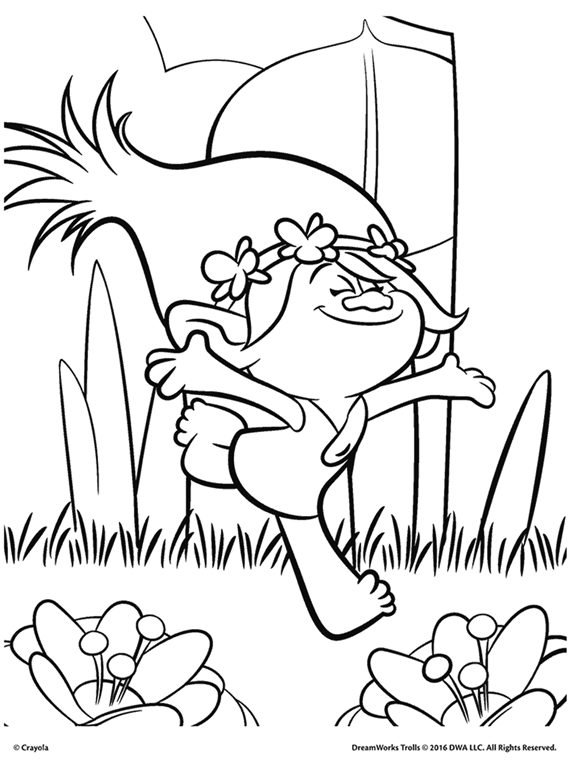 trolls poppy coloring page  crayola