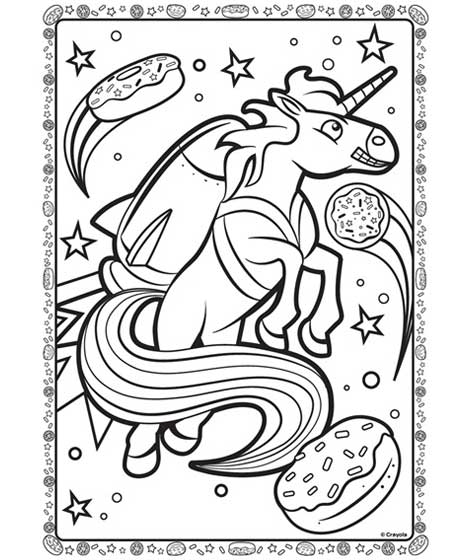 Unicorn In Space Coloring Page Crayola Com