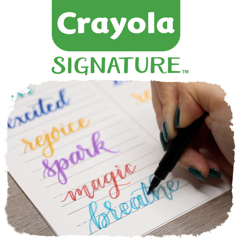 Learn how to do calligraphy with Crayola Markers