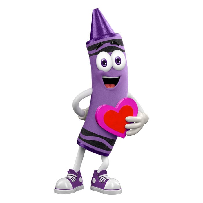 Crayon tip with a heart for giving grants