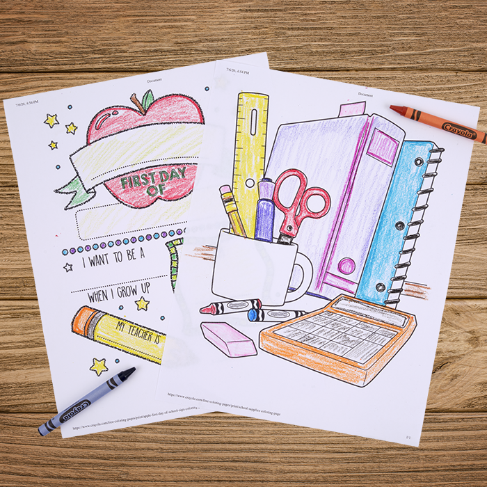 Back to School UK Colouring Pages
