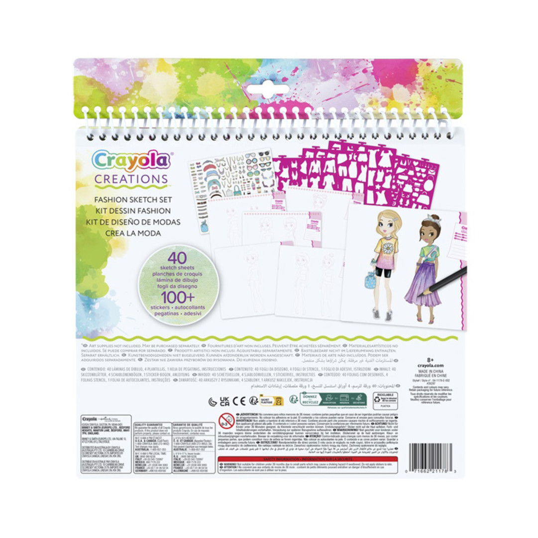 Crayola® Creations® - Fashion Sketch Set back view
