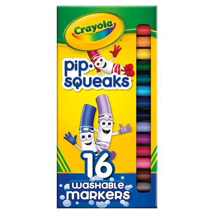 Crayola® 16 Pip-Squeaks™ Washable Markers front viewl