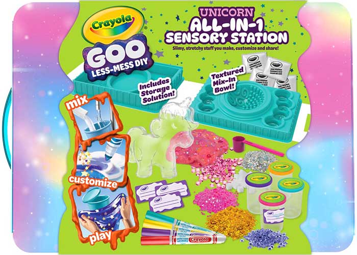 Goo All-in-1 Sensory Station, Unicorn back view