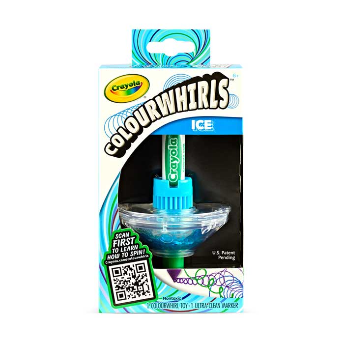 Colourwhirls, Ice 1 count front view.