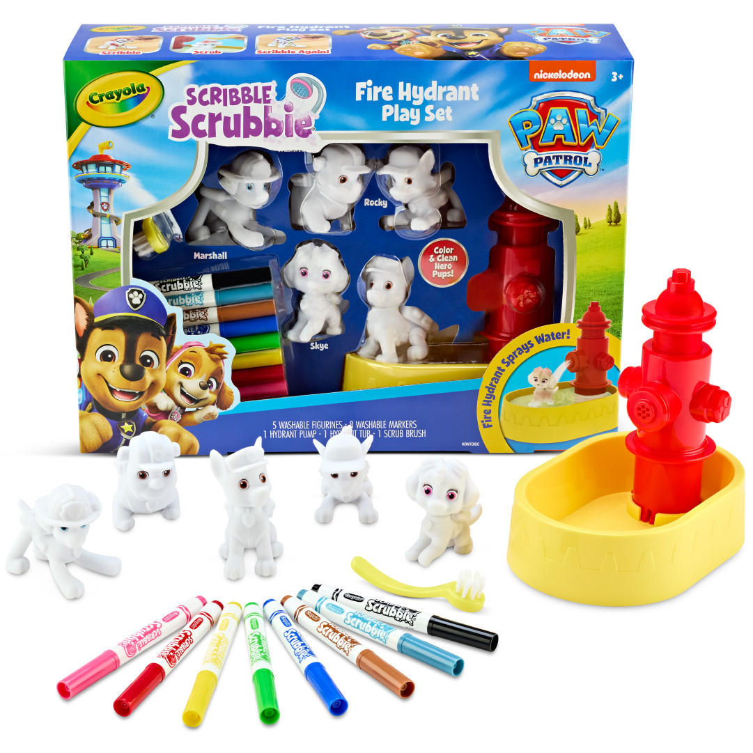 Scribble Scrubbie™ - Paw Patrol Fire Hydrant Playset Contents