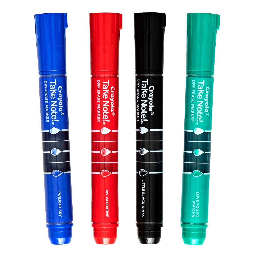 Take Note™ - 4 Whiteboard Markers Chisel Tip Contents