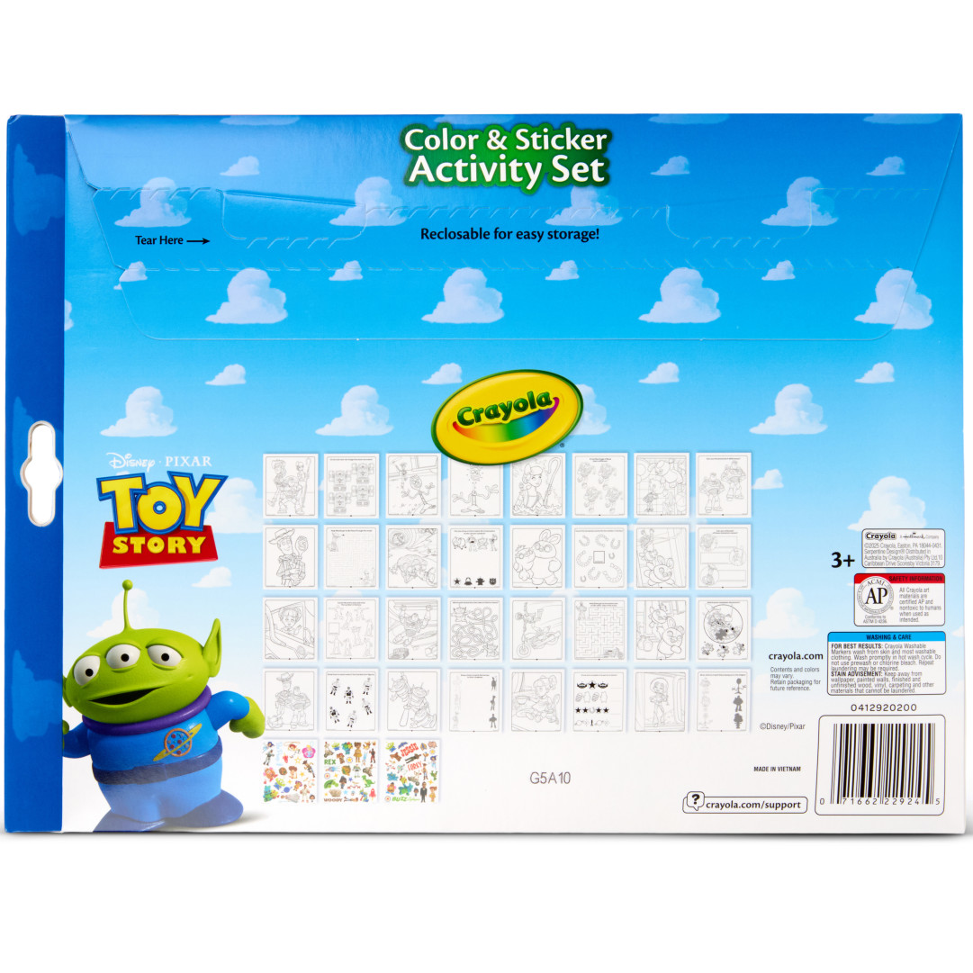 Crayola® Color and Sticker Activity Set - Toy Story 5 Back view