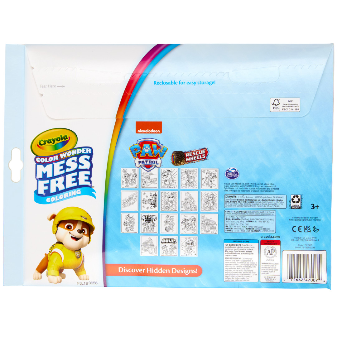 Crayola® Color Wonder™ Mess Free - Paw Patrol Back view