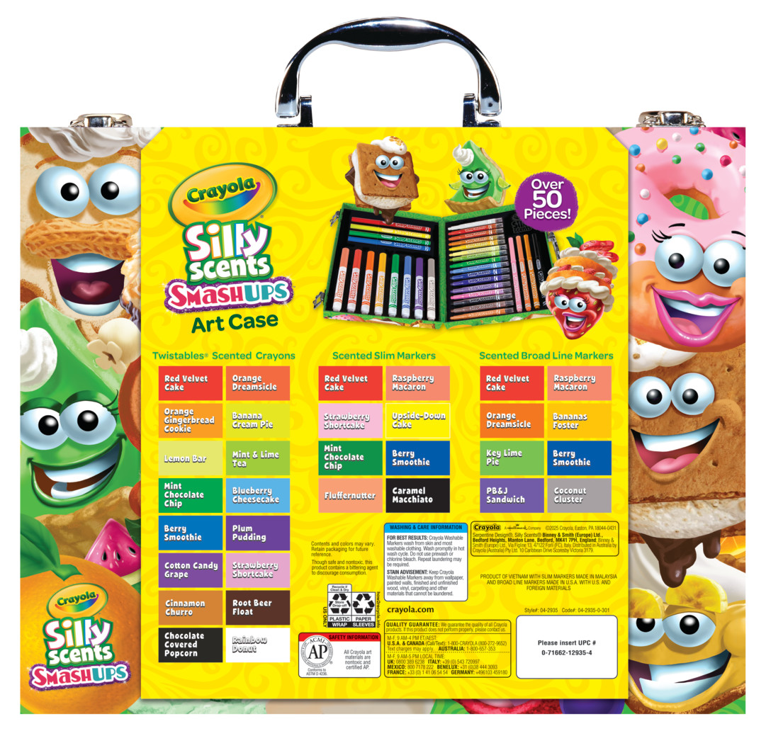 Crayola® Silly Scents® SmashUps - Mini Art Case Back view