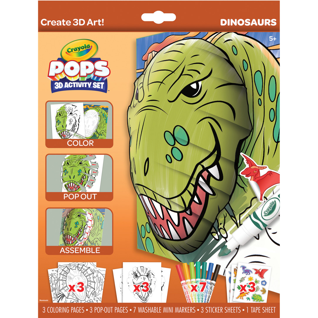 Crayola POPS 3D Activity Set - Dinosaurs  Front view