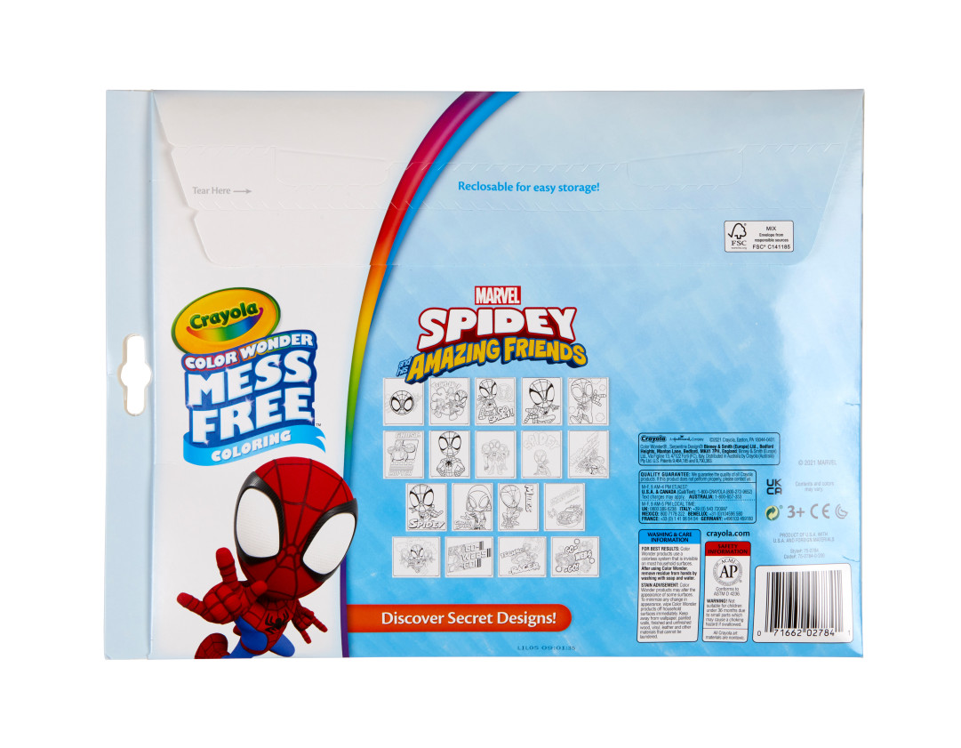 Crayola® Color Wonder™ Mess Free - Marvel Spidey Back view
