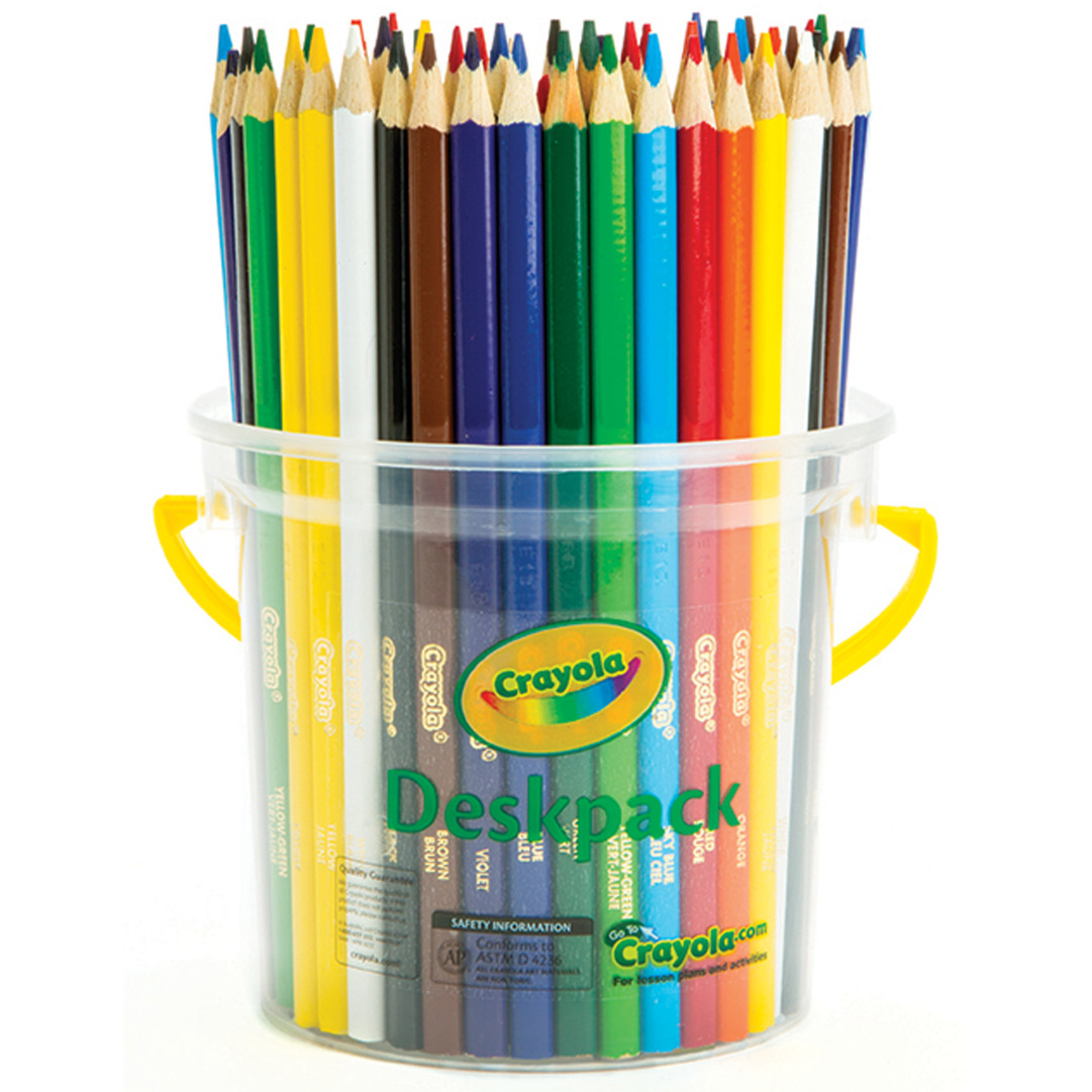 Crayola® Deskpack - 48 Triangular Coloured Pencil (12 colours) Front view