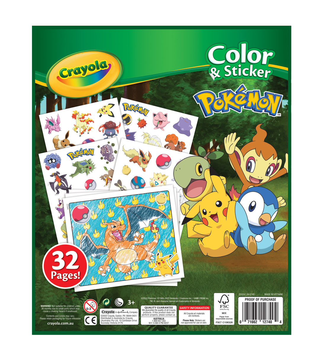 Color & Sticker - Pokémon Back view