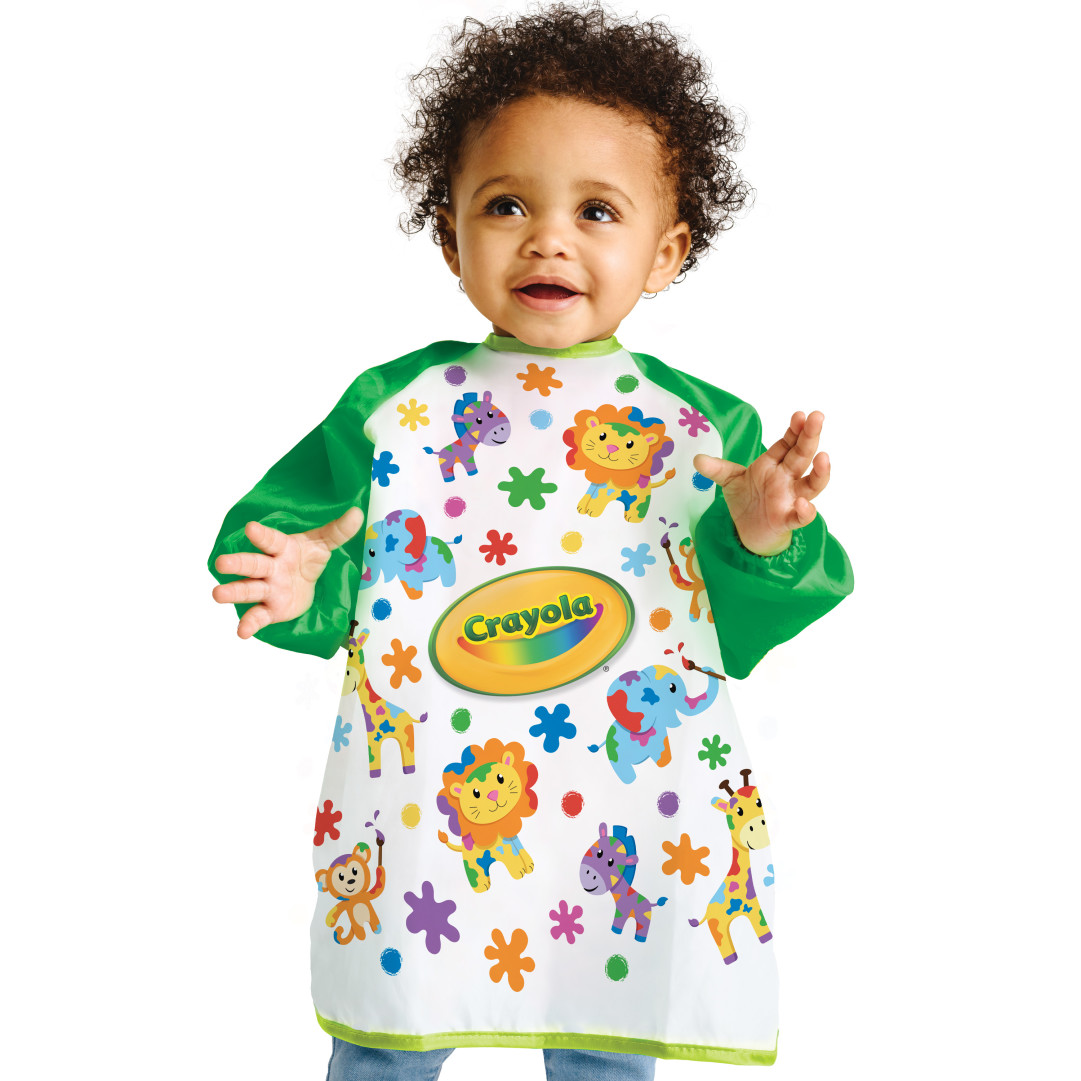 Crayola® Young Kids - Art Smock. Child wearing the art smock.