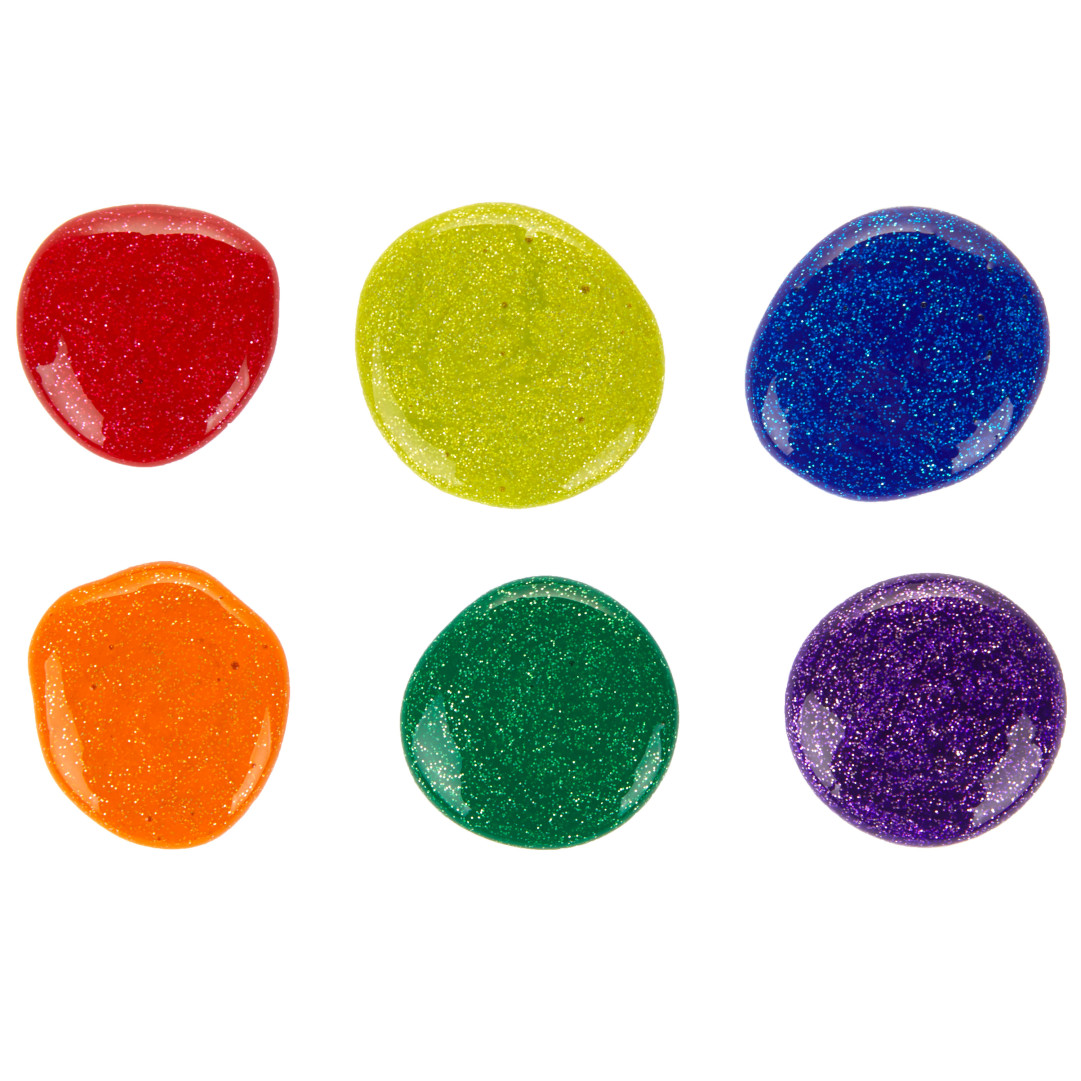 Crayola® Washable Paint - 6 Glitter Colors Contents