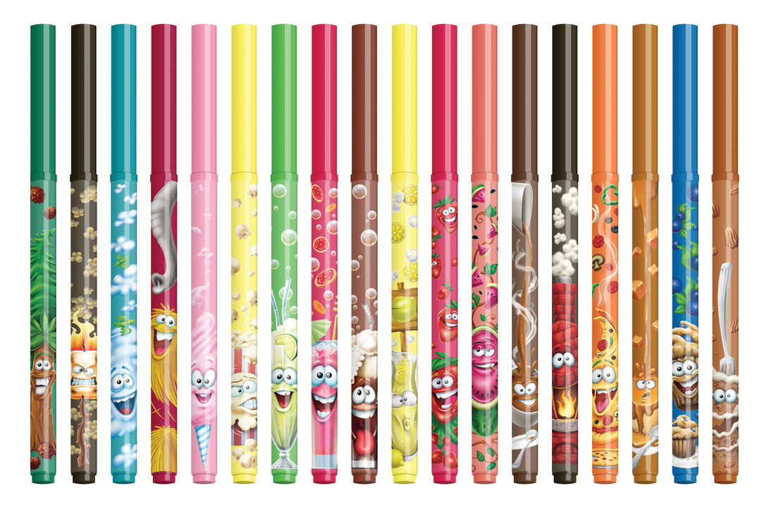 18 Doodle Scents™ Washable Scented Markers Contents