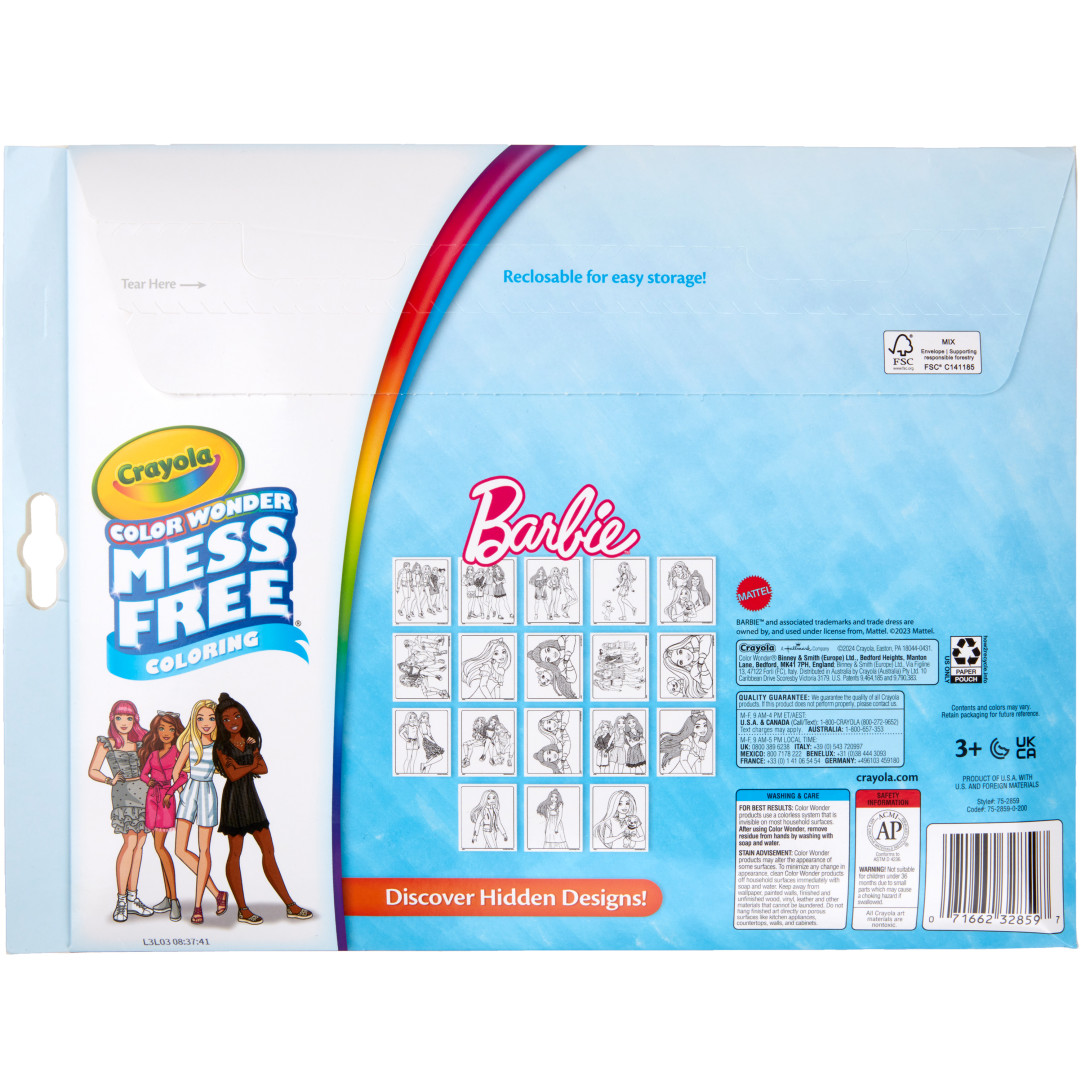 Crayola® Color Wonder™ Mess Free - Barbie Back view