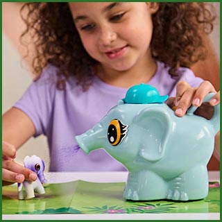 Arlo the elephant color blast sprayer colors your Scribble Scrubbie in a new way!