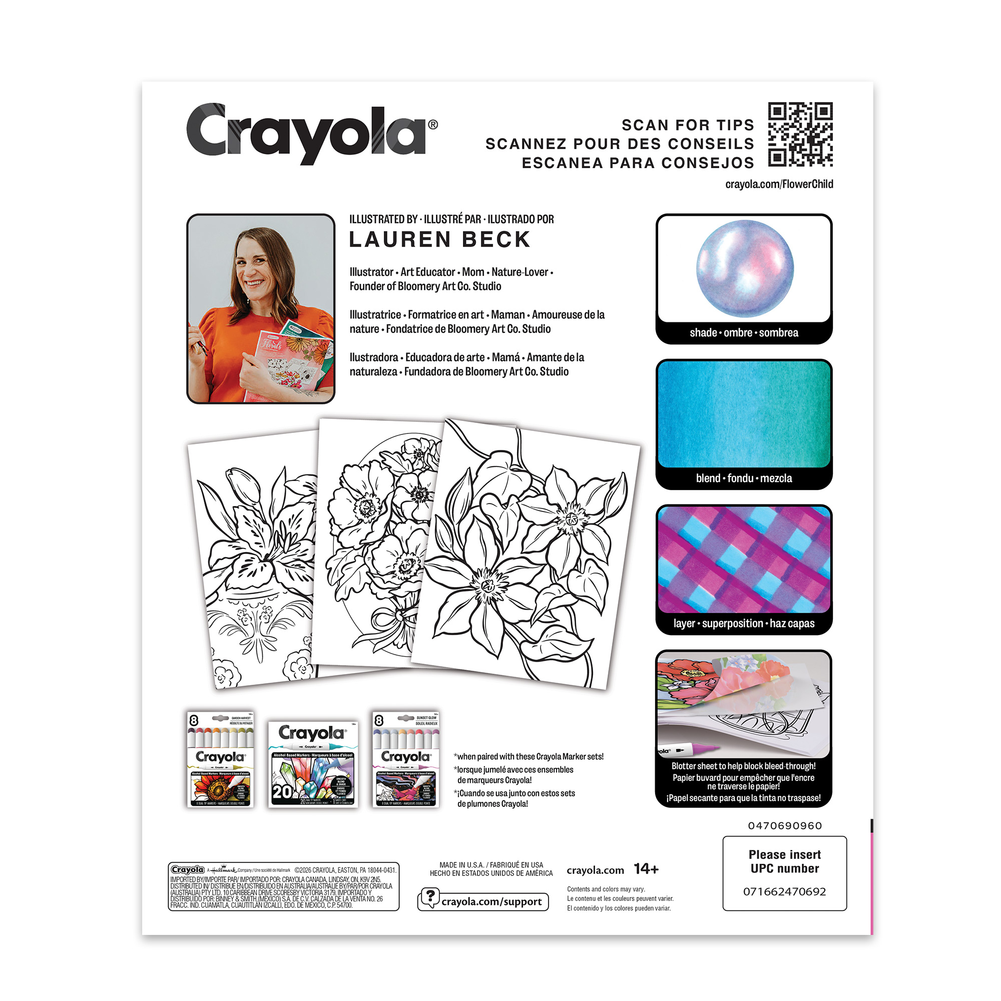 Crayola Adult Colouring Book - Flower Child