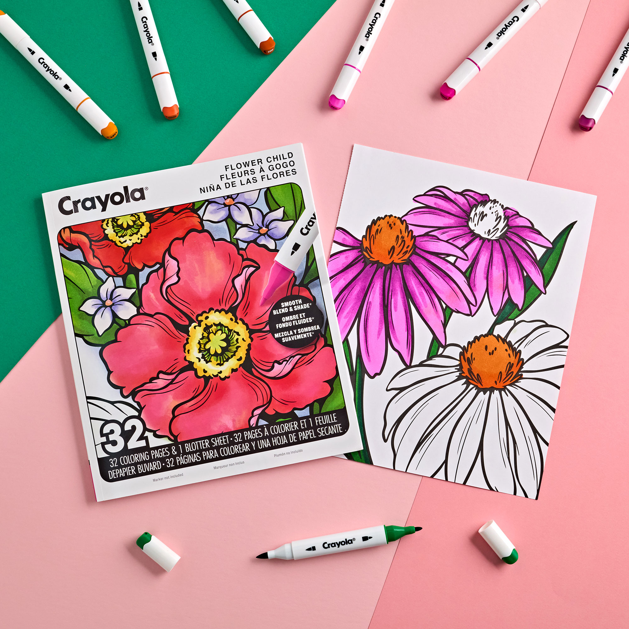 Crayola Adult Colouring Book - Flower Child