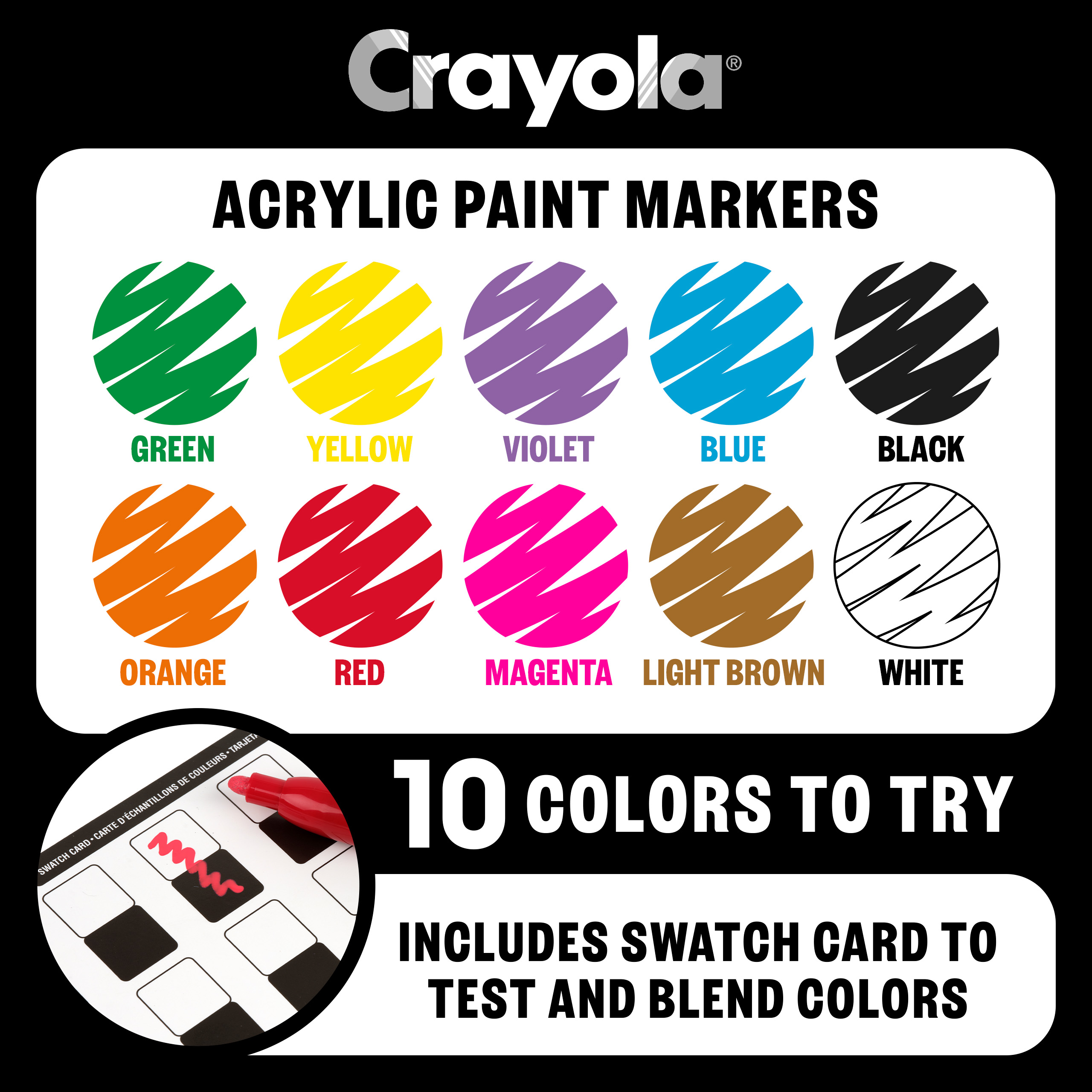 Crayola Acrylic Markers Bullet Tip