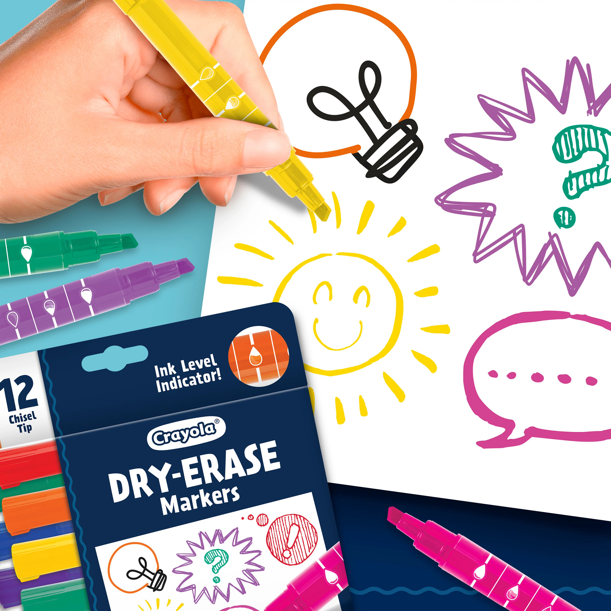 dry erase markers in use
