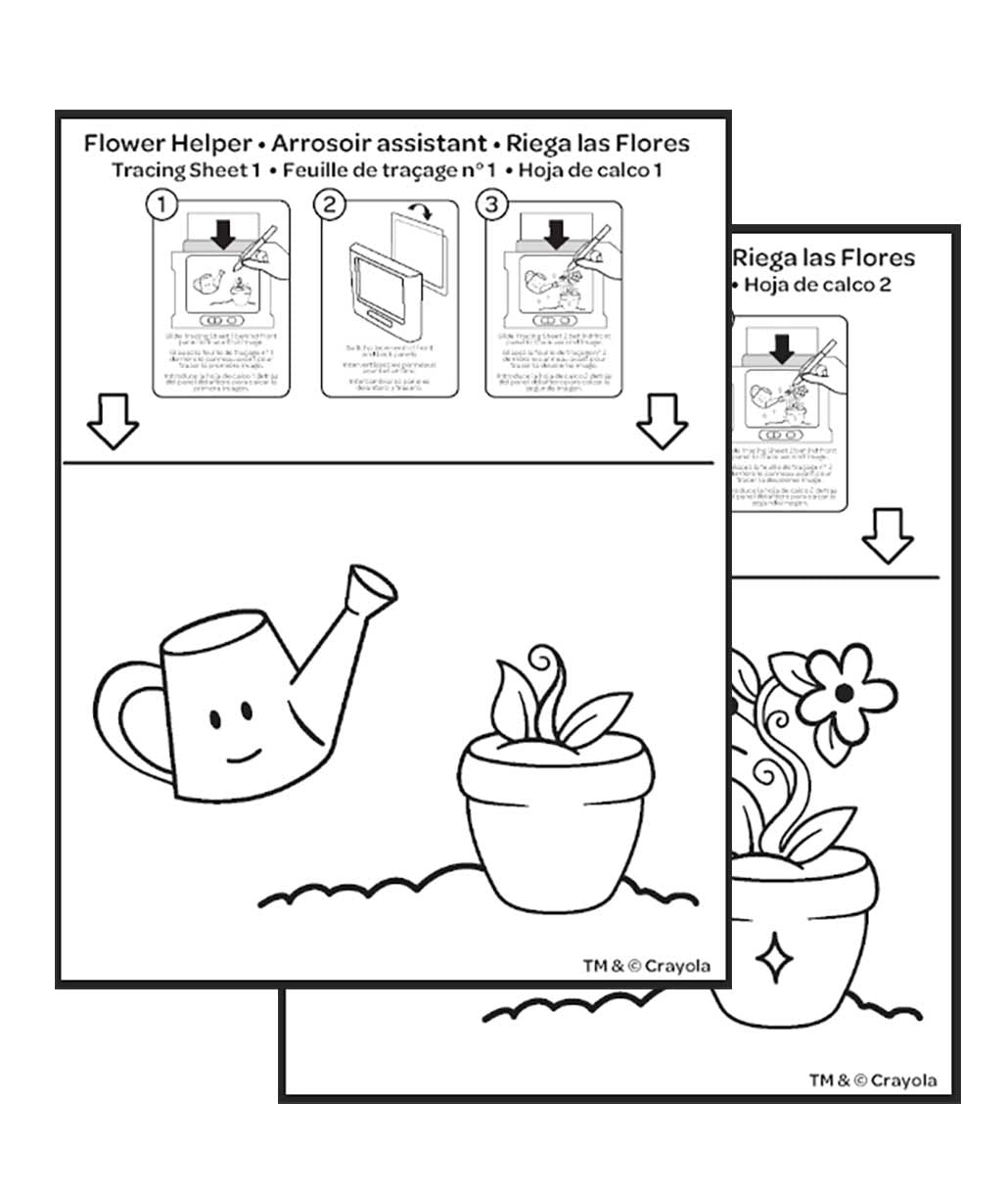 Flower Helper Animated Glow Board tracing Sheets