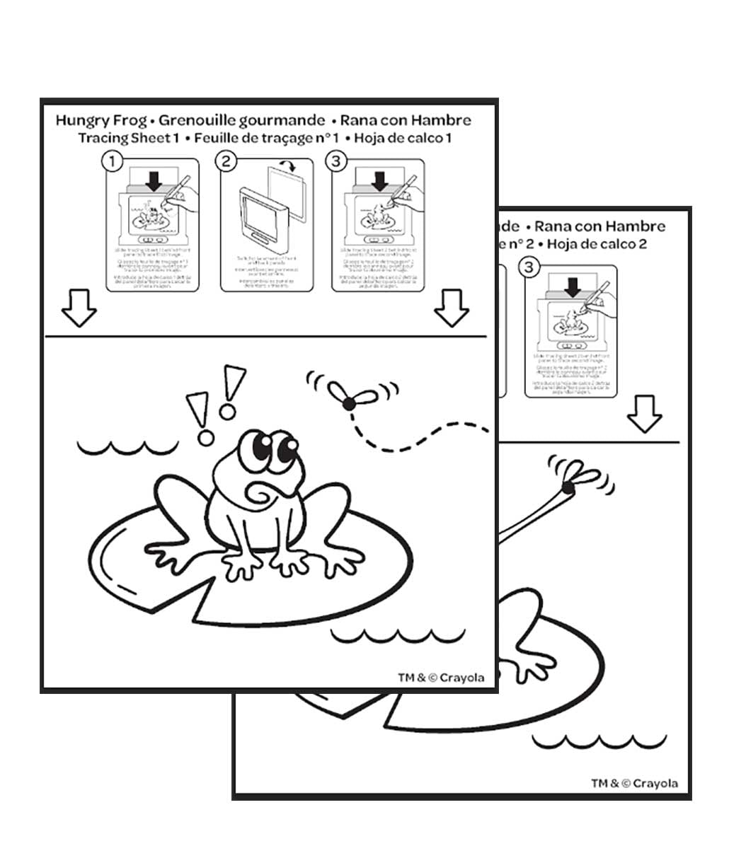 Hungry Frog tracing sheets for Animated Glow Board