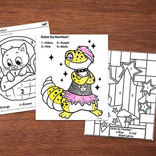 Color by number free coloring page category navigation button