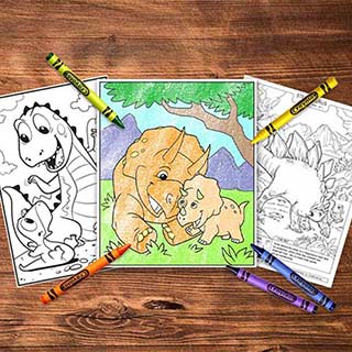 dinosaur free coloring page category button