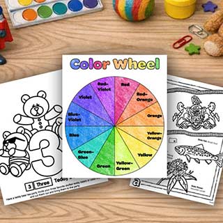 Educational free coloring pages category navigation button