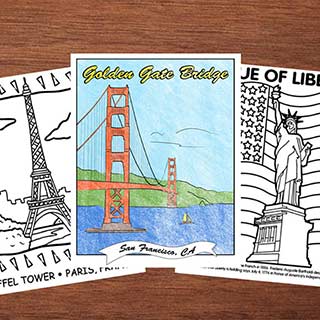 Places free coloring page category navigation button