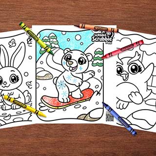 Scribble Scrubbie free coloring page category navigation button