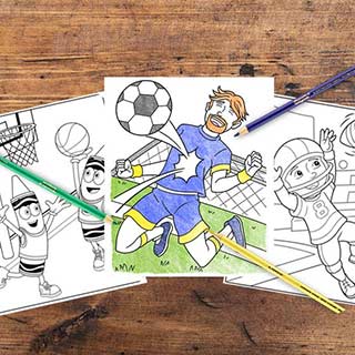 Sports free coloring pages category navigation button